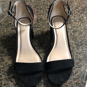 2” Black block heels